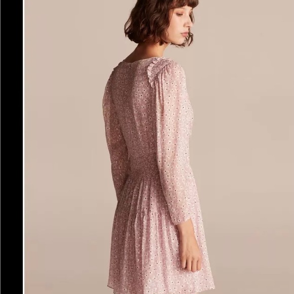 Rebecca Taylor Star Fleur Faux Wrap Short Dress (Pink Orchid) -Sz 6 NWT - Picture 4 of 4